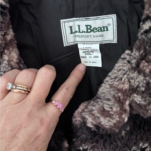 Vintage 90’s LL Bean Nordic Reindeer Button Front Fleece Jacket Size Small - Picture 5 of 15